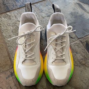 Stella McCartney white leather/suede trainer